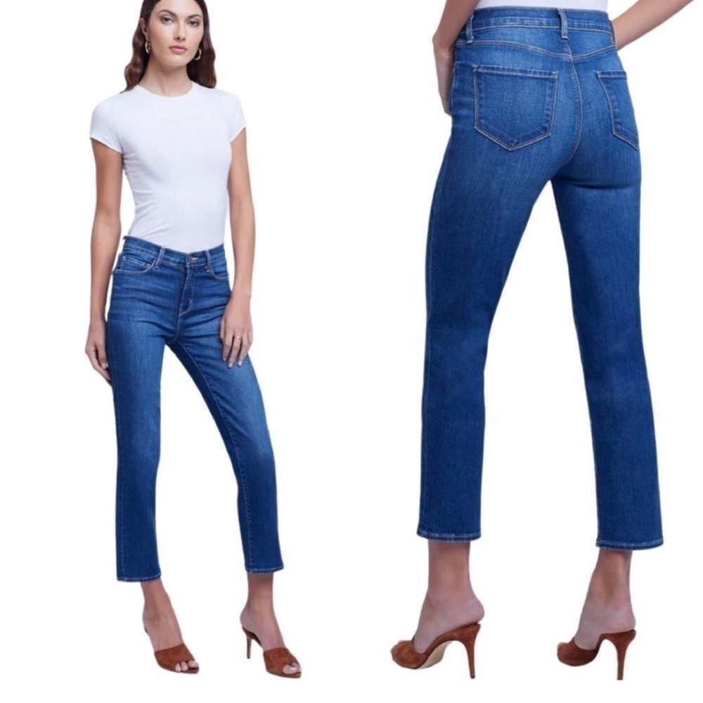 L’AGENCE Alexia High Rise Cropped Jean in color Byers size 30